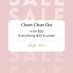 Closet Sale — 4/$20